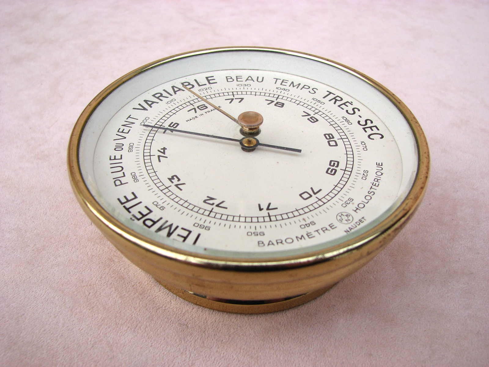 PHBN French ships style brass holosteric barometer